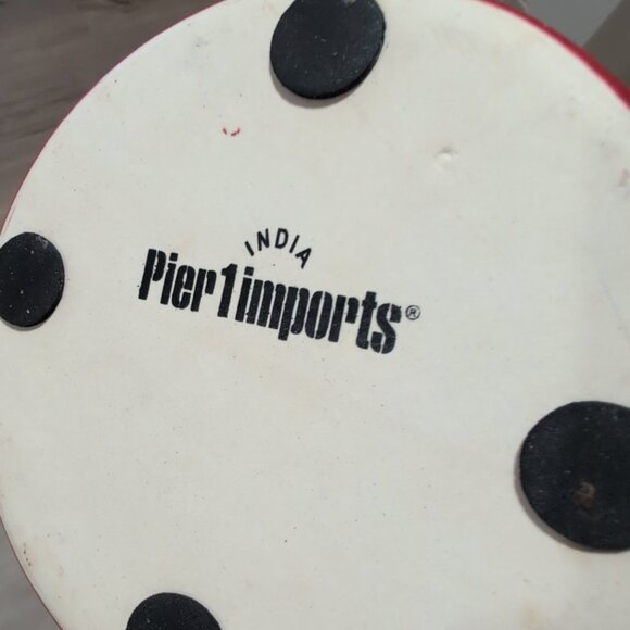 Pier One Ribbed Red W/ Black Speckles Canister W/ Lid Replacement For Set - Picture 14 of 14